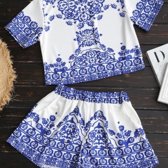 Crop Top Set with Short